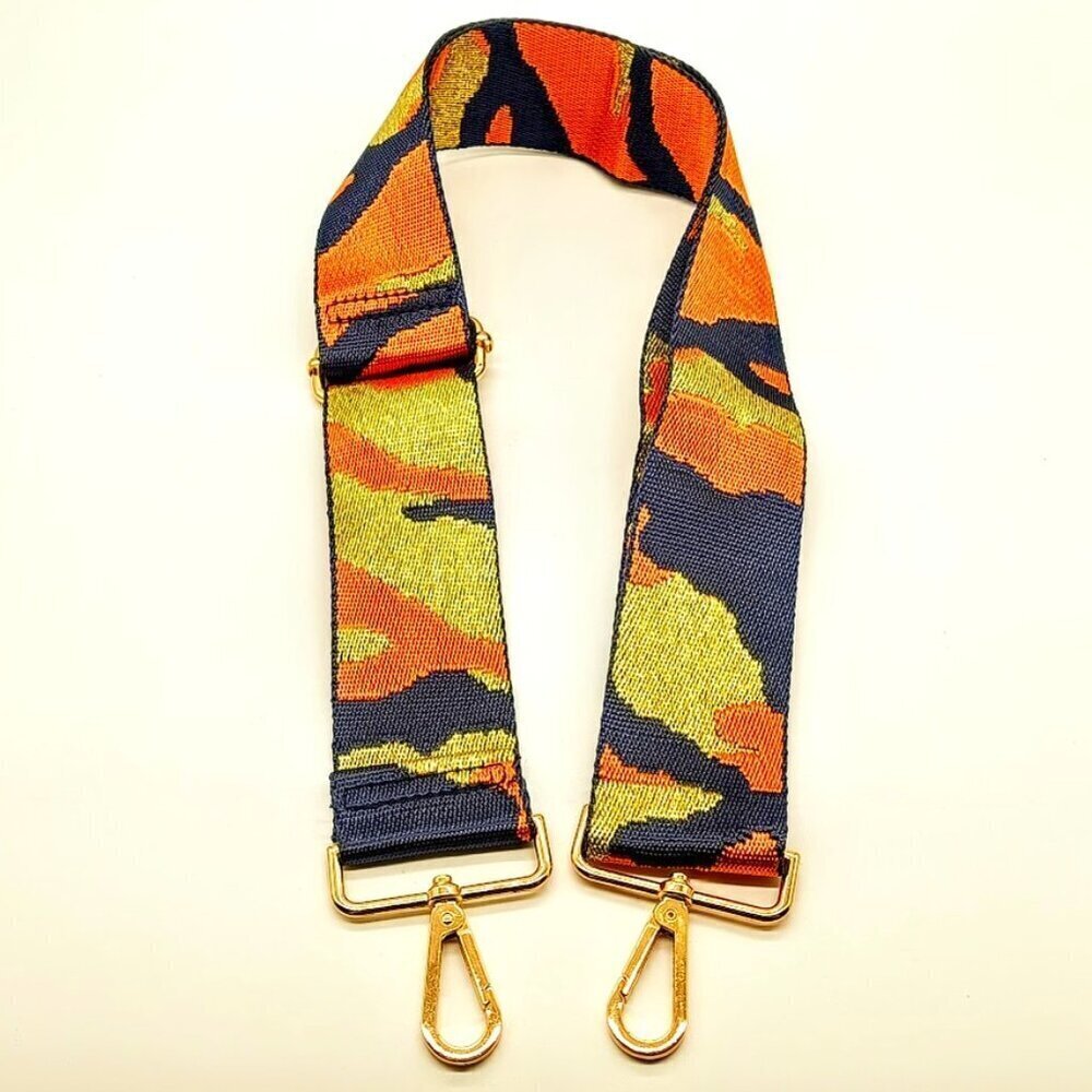 Ahdorned Camo Gold Metallic Wide Bag Strap - Picture 2 of 5